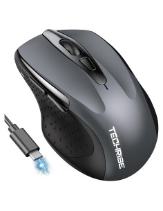 Ratón Inalámbrico Recargable TechRise TR-MS317 4800 DPI Gris