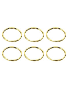 Anillas de Llave de Cobre Tupalizy 15mm 6PCS Bisel Redondeado