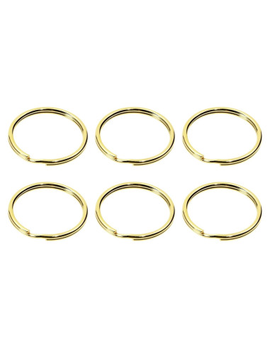 Anillas de Llave de Cobre Tupalizy 15mm 6PCS Bisel Redondeado