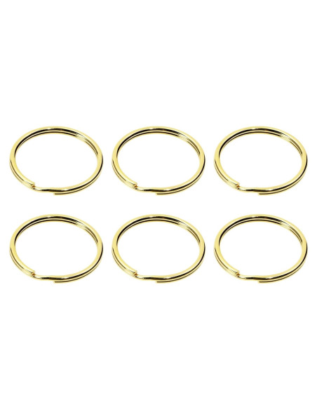 Anillas de Llave de Cobre Tupalizy 15mm 6PCS Bisel Redondeado