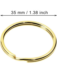 Anillas de Llave de Cobre Tupalizy 15mm 6PCS Bisel Redondeado 2