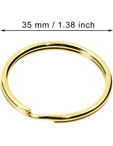 Anillas de Llave de Cobre Tupalizy 15mm 6PCS Bisel Redondeado