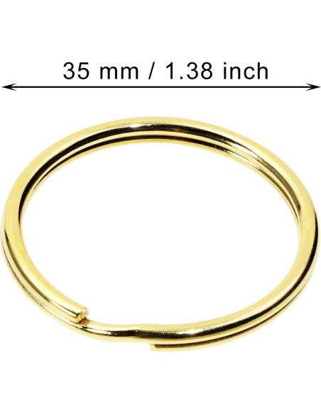 Anillas de Llave de Cobre Tupalizy 15mm 6PCS Bisel Redondeado