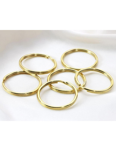 Anillas de Llave de Cobre Tupalizy 15mm 6PCS Bisel Redondeado