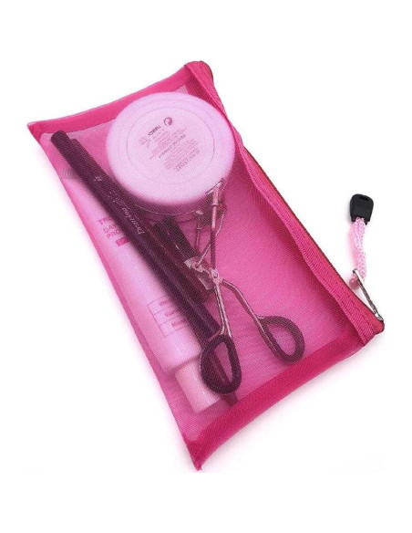 Bolsa Cosmética de Malla 8 Piezas Nylon Organizador Viaje