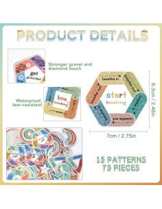 75 Stickers Calmantes Huimdery Texturizados Anti Estrés 2