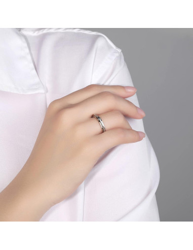 Anillo de Ansiedad Plata Esterlina SOLOLIKE Cruz 6