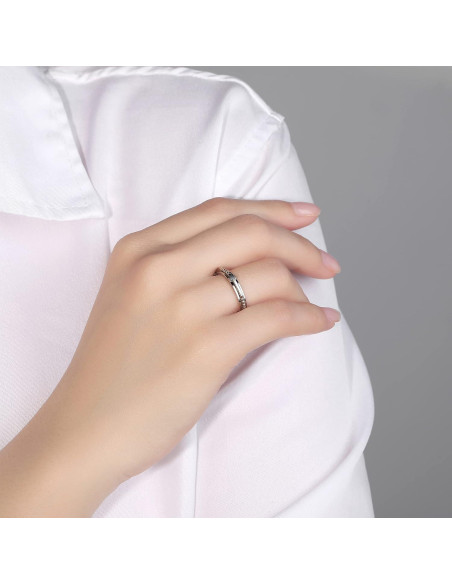 Anillo de Ansiedad Plata Esterlina SOLOLIKE Cruz 6