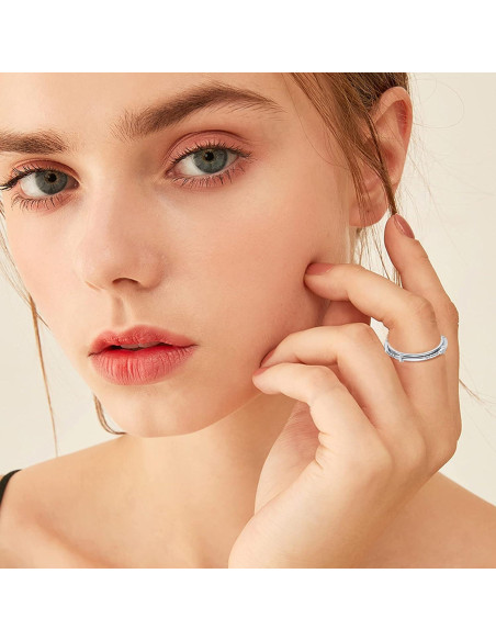 Anillo de Ansiedad Plata Esterlina SOLOLIKE Cruz 6