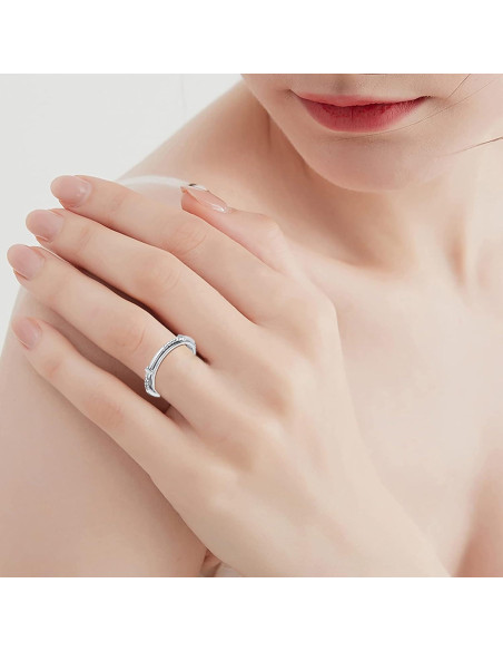 Anillo de Ansiedad Plata Esterlina SOLOLIKE Cruz 6