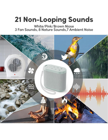 Máquina de Ruido Blanco Portátil HOMEBEST HFD-G19 Verde