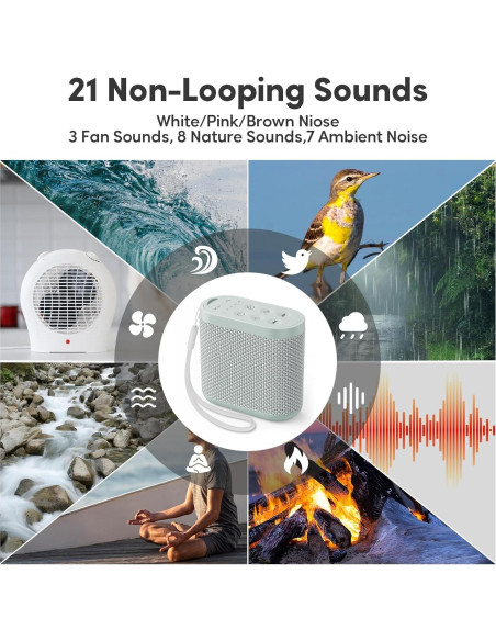 Máquina de Ruido Blanco Portátil HOMEBEST HFD-G19 Verde