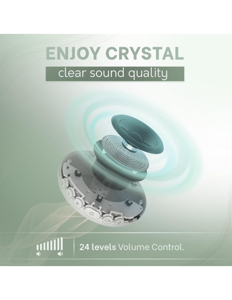 Máquina de Ruido Blanco Calm Me Redonda 20 Sonidos Luz Nocturna