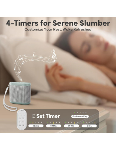 Máquina de Ruido Blanco Portátil HOMEBEST HFD-G19 Verde