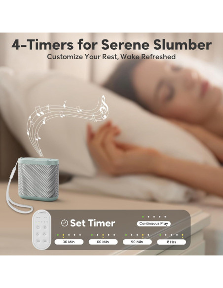 Máquina de Ruido Blanco Portátil HOMEBEST HFD-G19 Verde