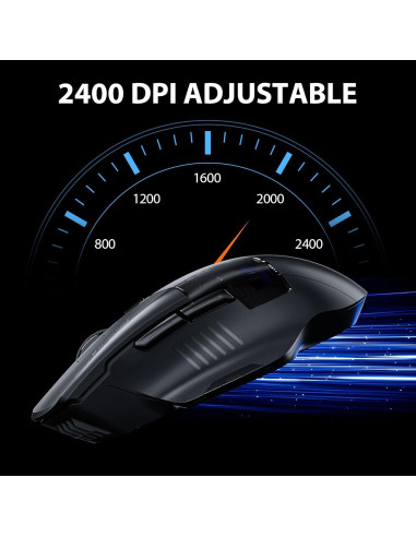 Ratón Inalámbrico INPHIC A9 Explorer RGB 2400 DPI Carga Tipo-C