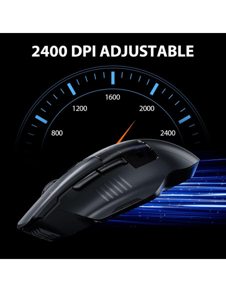 Ratón Inalámbrico INPHIC A9 Explorer RGB 2400 DPI Carga Tipo-C