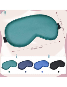BBTO 4 Máscaras de Sueño de Seda Ajustables 20x10 cm 2