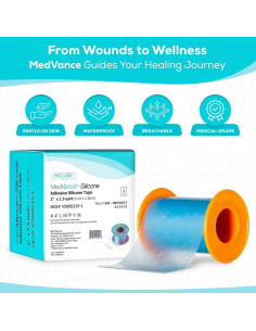 Cinta de Silicona Hipoalergénica MedVance 5 Yardas 5 cm 2