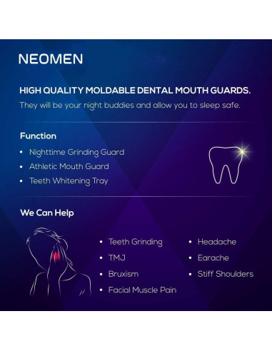 Protector Bucal Neomen para Bruxismo Nocturno - 8 Paquetes