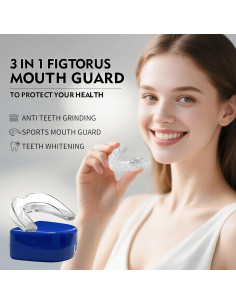 Protector Bucal Nocturno FIGTORUS Ajustable + 12 Tabletas 2