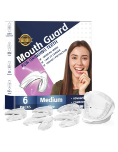 Paquete de 6 Protectores Bucales Mictaning Medianos para Bruxismo