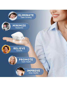 Paquete de 6 Protectores Bucales Mictaning Medianos para Bruxismo 2