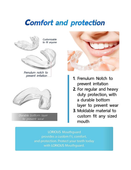 Protector Bucal LORIOUS Ajustable 6 Piezas Libre BPA