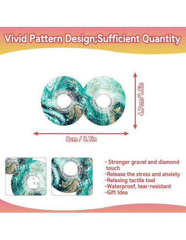 36 Calcomanías Calmantes Huimdery Multicolor Antiestrés