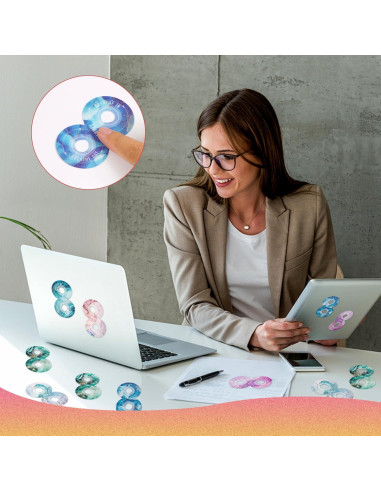 36 Calcomanías Calmantes Huimdery Multicolor Antiestrés