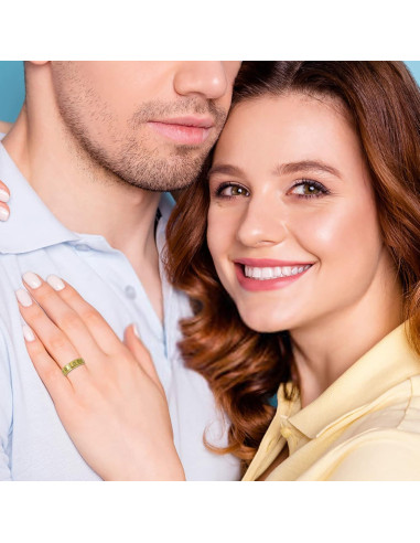 Anillo Fidget Spinner LAOYOU 6mm Acero Inoxidable Dorado