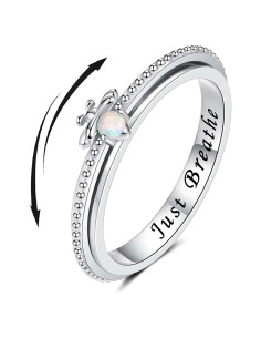 Anillo de Alivio de Ansiedad Nisgoin Plata 925 Just Breathe