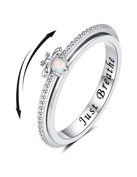 Anillo de Alivio de Ansiedad Nisgoin Plata 925 Just Breathe