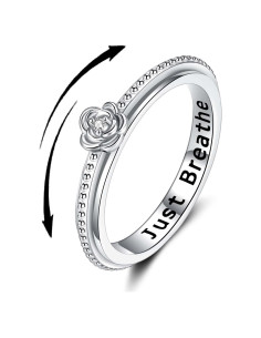 Anillo Fidget ReBest Plata Esterlina 925 Alivio Estrés 7