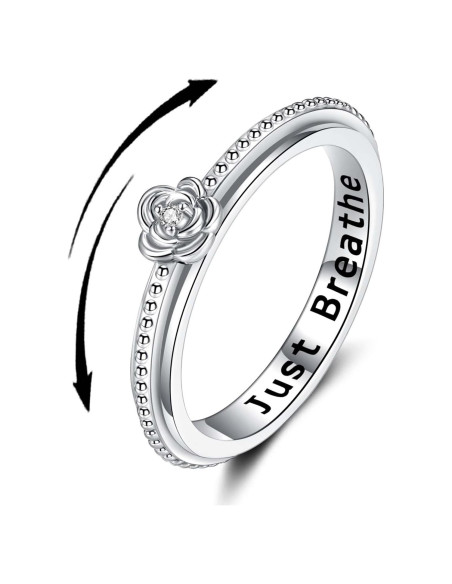 Anillo Fidget ReBest Plata Esterlina 925 Alivio Estrés 7