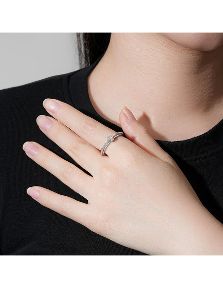 Anillo Fidget ReBest Plata Esterlina 925 Alivio Estrés 7