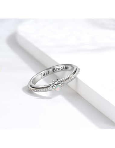Anillo de Alivio de Ansiedad Nisgoin Plata 925 Just Breathe