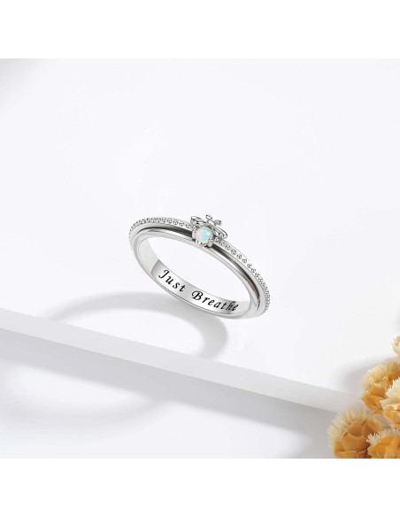 Anillo de Alivio de Ansiedad Nisgoin Plata 925 Just Breathe