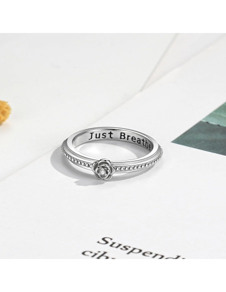 Anillo Fidget ReBest Plata Esterlina 925 Alivio Estrés 7