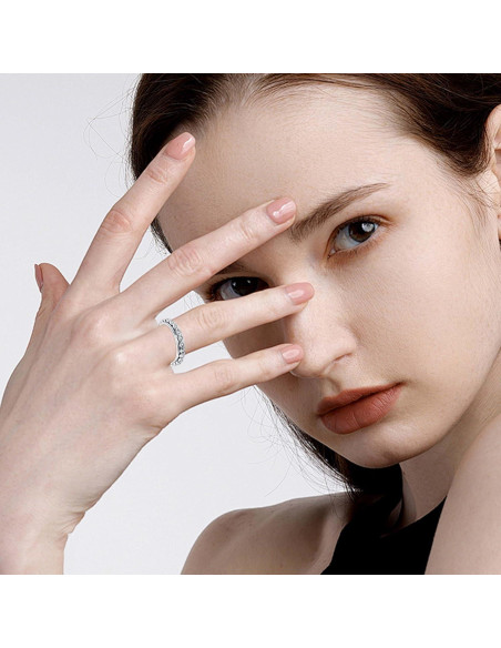 Anillo Fidget Spinner ReBest Plata Esterlina 925 para Ansiedad