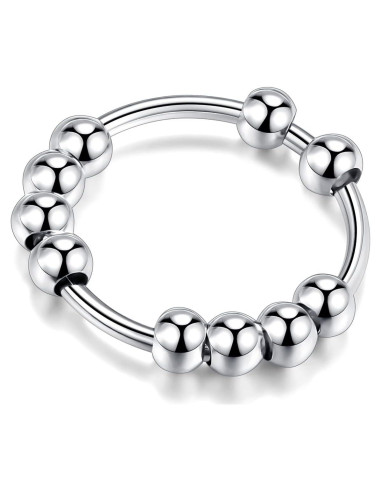 Anillo Giratorio Antiestrés LOVECOM Plata Esterlina 925