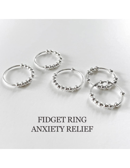 Anillo Giratorio Antiestrés LOVECOM Plata Esterlina 925