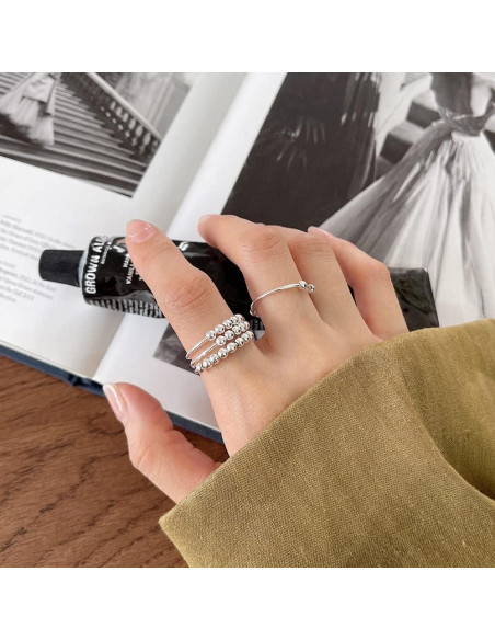 Anillo Giratorio Antiestrés LOVECOM Plata Esterlina 925