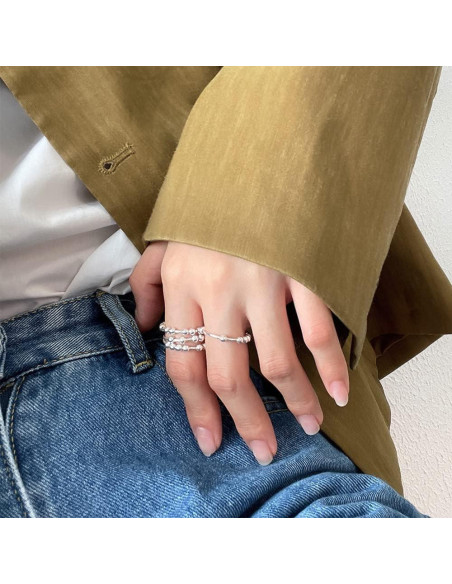 Anillo Giratorio Antiestrés LOVECOM Plata Esterlina 925