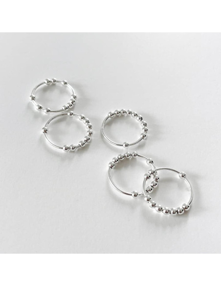 Anillo Giratorio Antiestrés LOVECOM Plata Esterlina 925