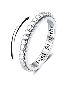 Anillo Antiestrés Giratorio Plata Esterlina 925 para Mujeres