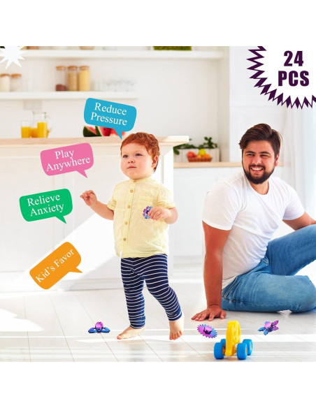 Paquete de 24 Spinners Antiestrés Woanger - Plástico ABS