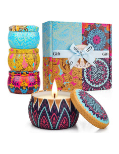 Set de Velas Aromáticas Yinuo Candle 4 Fragancias Soja