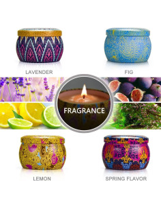 Set de Velas Aromáticas Yinuo Candle 4 Fragancias Soja 2