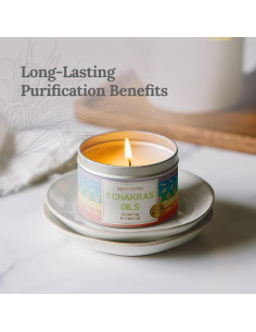 Vela Aromaterapia 7 Chakras Magnífico 101 170g 35h Quema 2